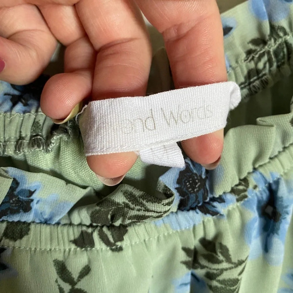 Floral Dress Blue and Green Summer mini- medium - Picture 3 of 4